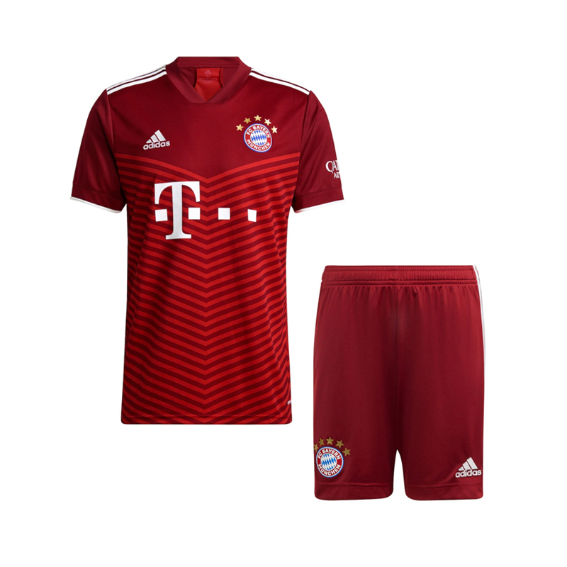 2021/22 Bayern Munich Kids Home Soccer Youth Kits Shirt With Shorts